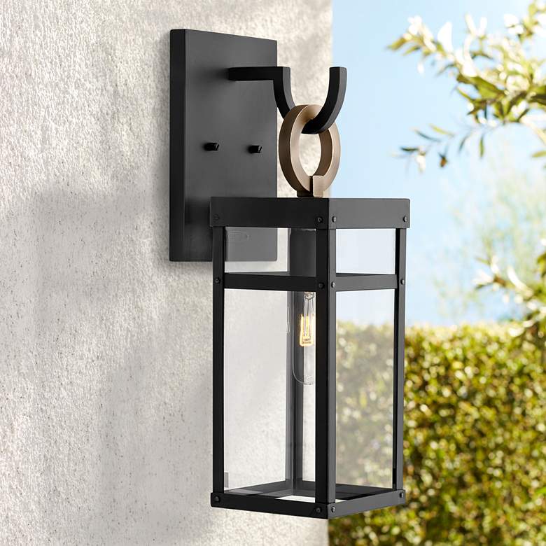 Image 1 Hinkley Porter 18 1/2" High Black LED Outdoor Wall Light