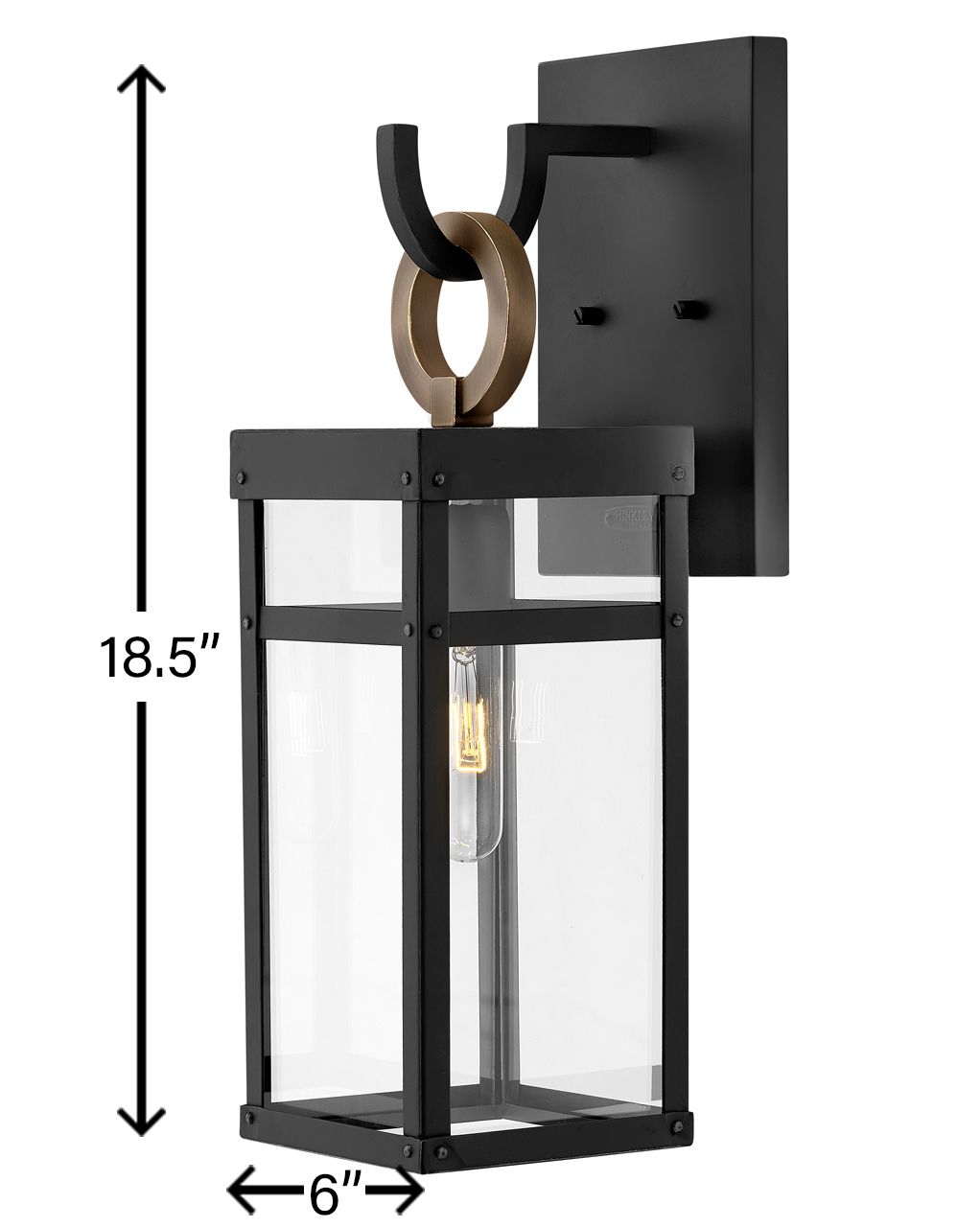 Image 5 Hinkley Porter 18 1/2" High Black LED Outdoor Wall Light more views