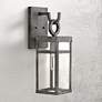 1_Hinkley Porter 18 1/2" High Rectangular Aged Zinc Outdoor Wall Light