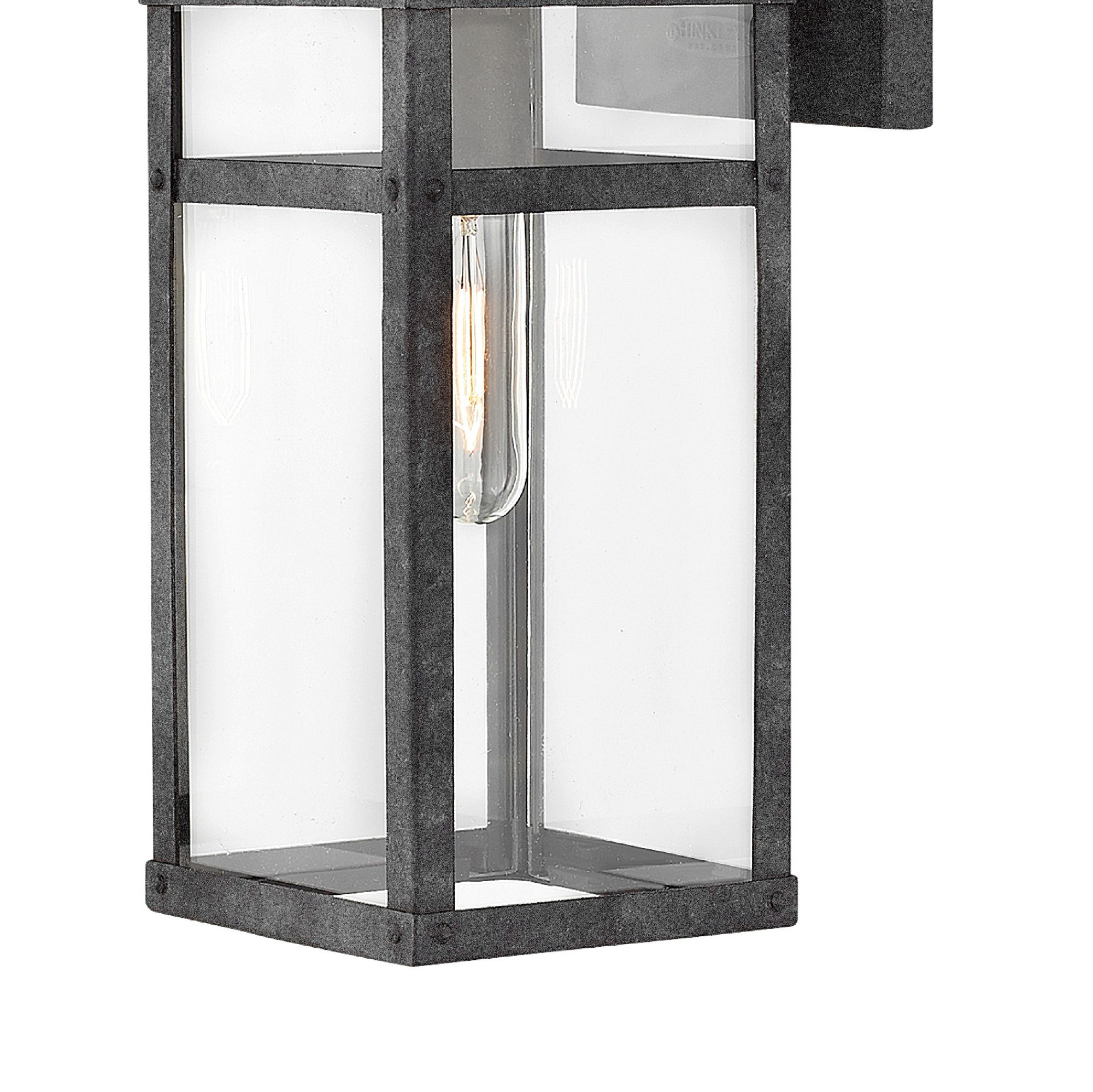 Image 6 Hinkley Porter 18 1/2" High Rectangular Aged Zinc Outdoor Wall Light more views