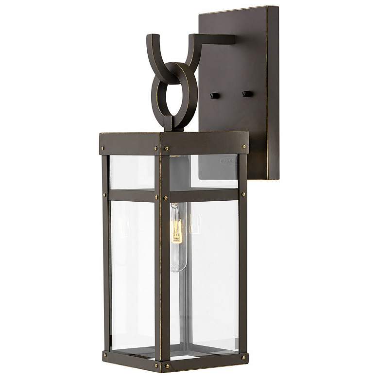 Image 2 Hinkley Porter 18 1/2" Rectangular Bronze Outdoor Lantern Wall Light