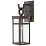 2_Hinkley Porter 18 1/2" Rectangular Bronze Outdoor Lantern Wall Light