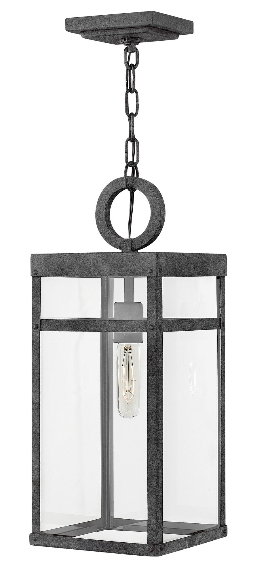 Image 3 Hinkley Porter 19" High Aged Zinc Outdoor Hanging Light more views