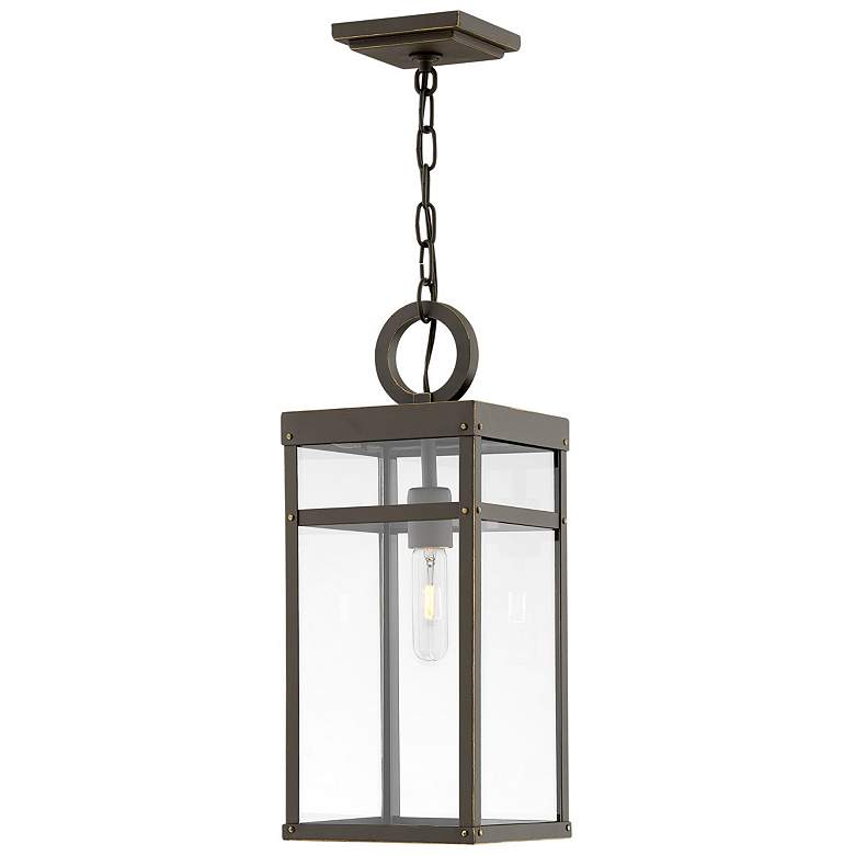 Image 1 Hinkley Porter 19"H Oil-Rubbed Bronze Outdoor Hanging Light