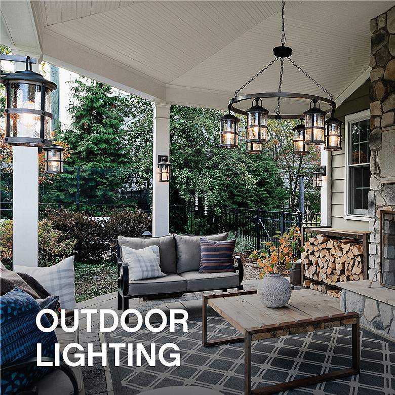 Image 1 Hinkley Porter 19"H Oil-Rubbed Bronze Outdoor Hanging Light
