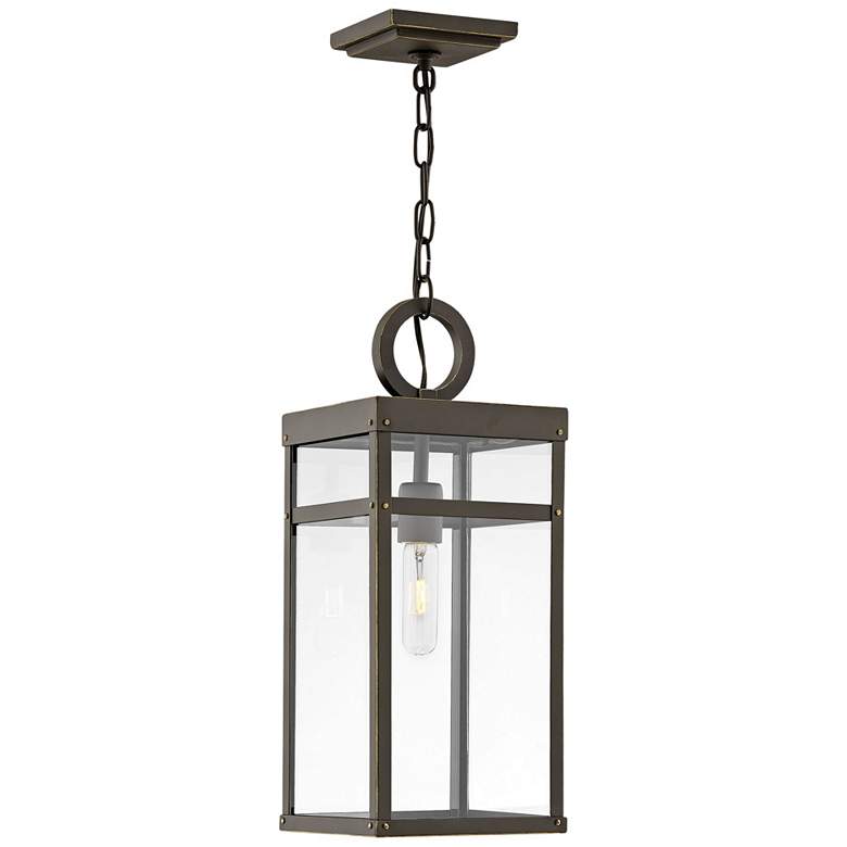 Image 1 Hinkley Porter 19"H Oil-Rubbed Bronze Outdoor Hanging Light