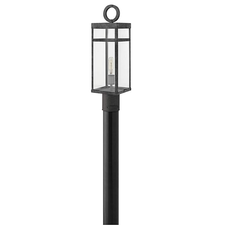 Image 2 Hinkley Porter 22 3/4" High Aged Zinc Outdoor Post Light