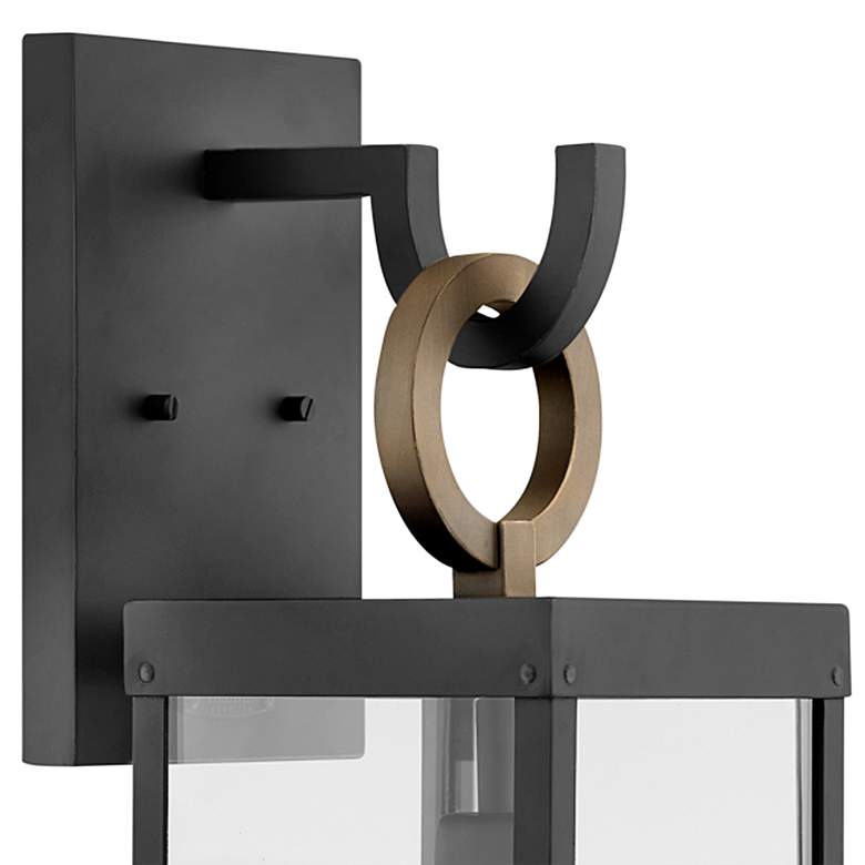 Image 2 Hinkley Porter 22" Black Rectangular Lantern LED Outdoor Wall Light more views