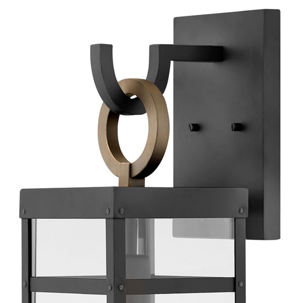 Image 3 Hinkley Porter 22" Black Rectangular Lantern LED Outdoor Wall Light more views