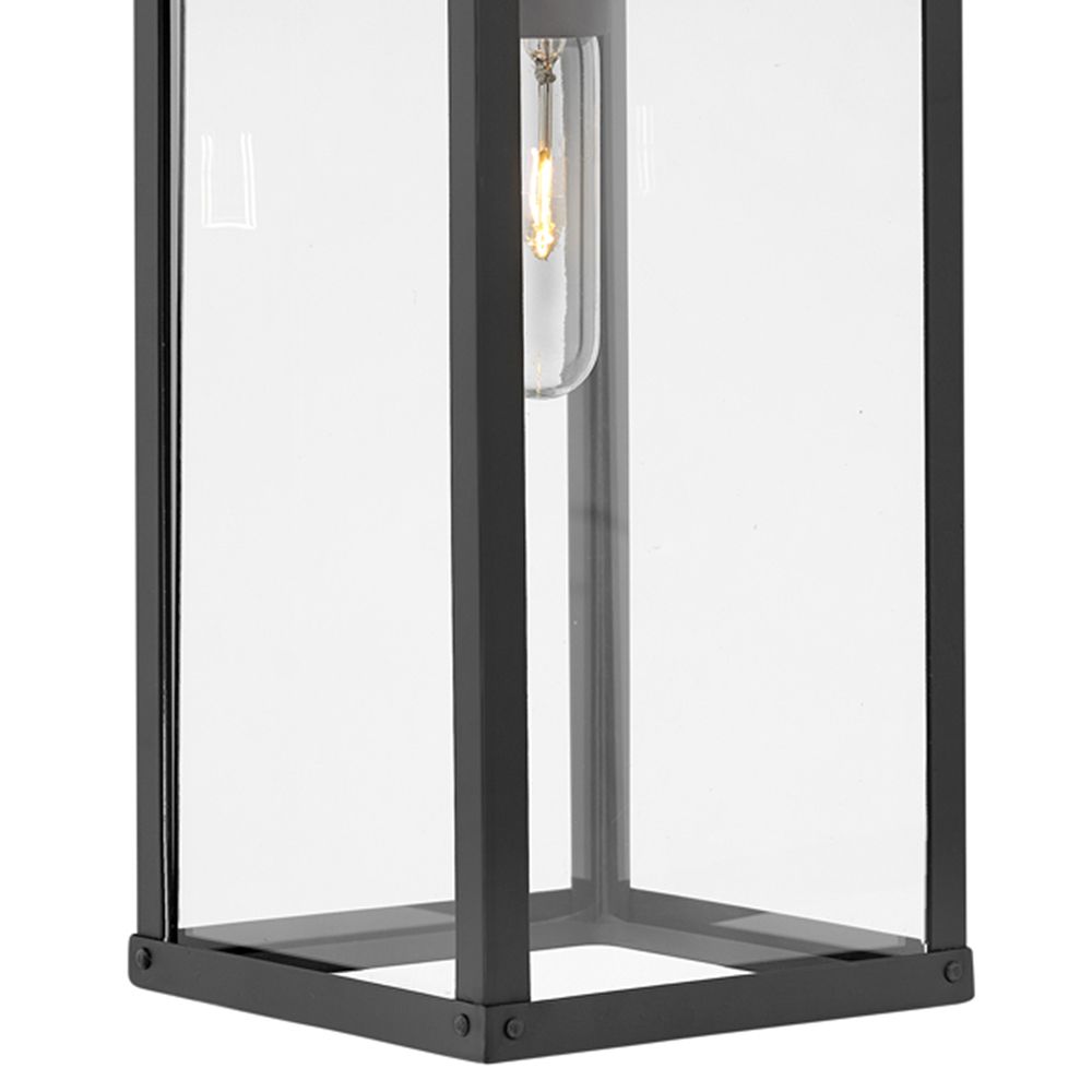 Image 4 Hinkley Porter 22" Black Rectangular Lantern LED Outdoor Wall Light more views