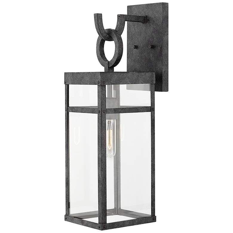 Image 2 Hinkley Porter 22" High Aged Zinc LED Outdoor Wall Light more views