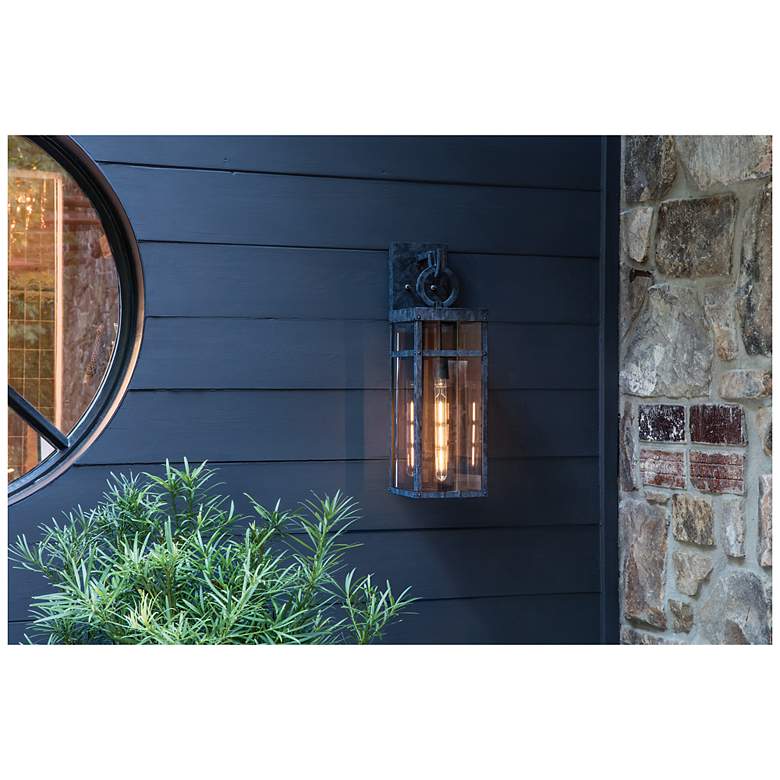 Image 7 Hinkley Porter 22" High Aged Zinc LED Outdoor Wall Light more views