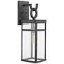 2_Hinkley Porter 22" High Aged Zinc Rectangular Glass Outdoor Wall Light