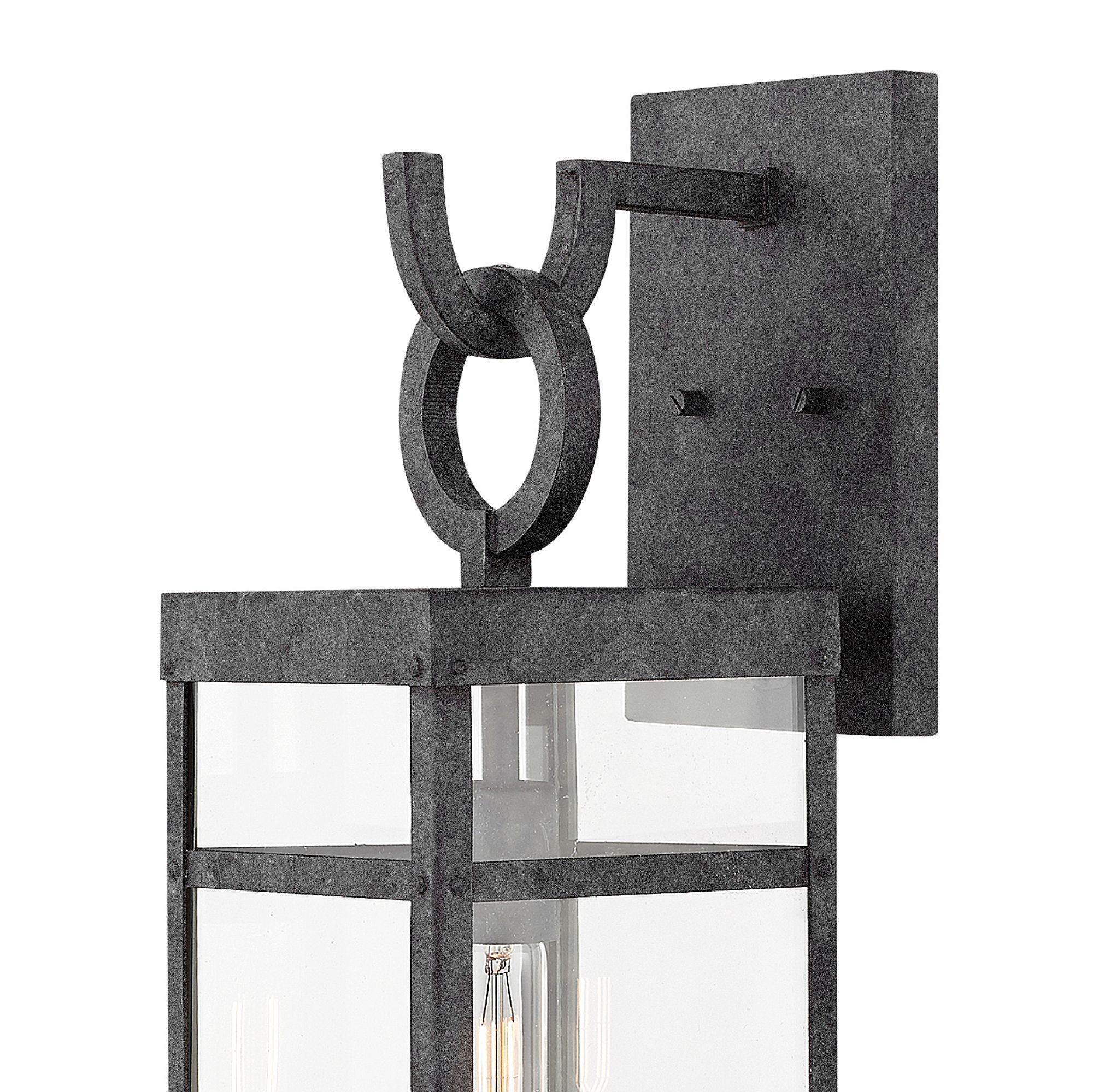 Image 4 Hinkley Porter 22" High Aged Zinc Rectangular Glass Outdoor Wall Light more views