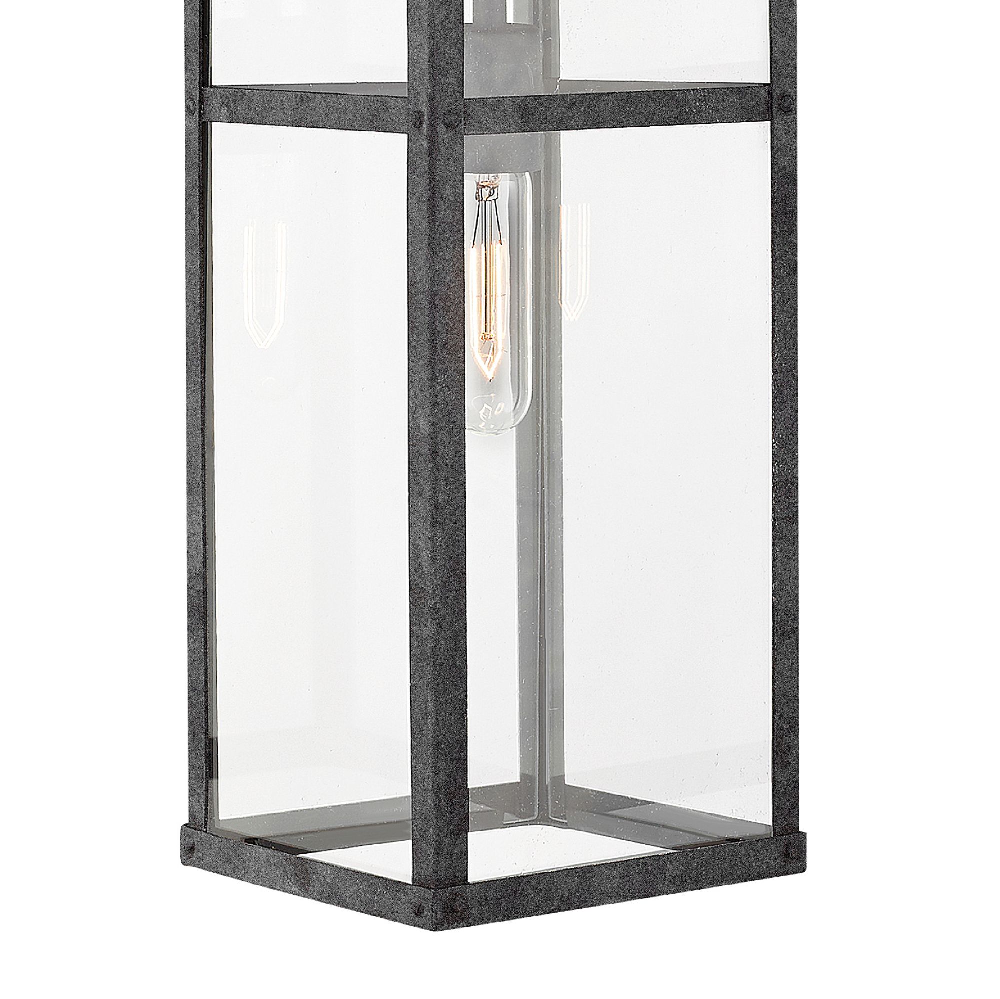 Image 6 Hinkley Porter 22" High Aged Zinc Rectangular Glass Outdoor Wall Light more views