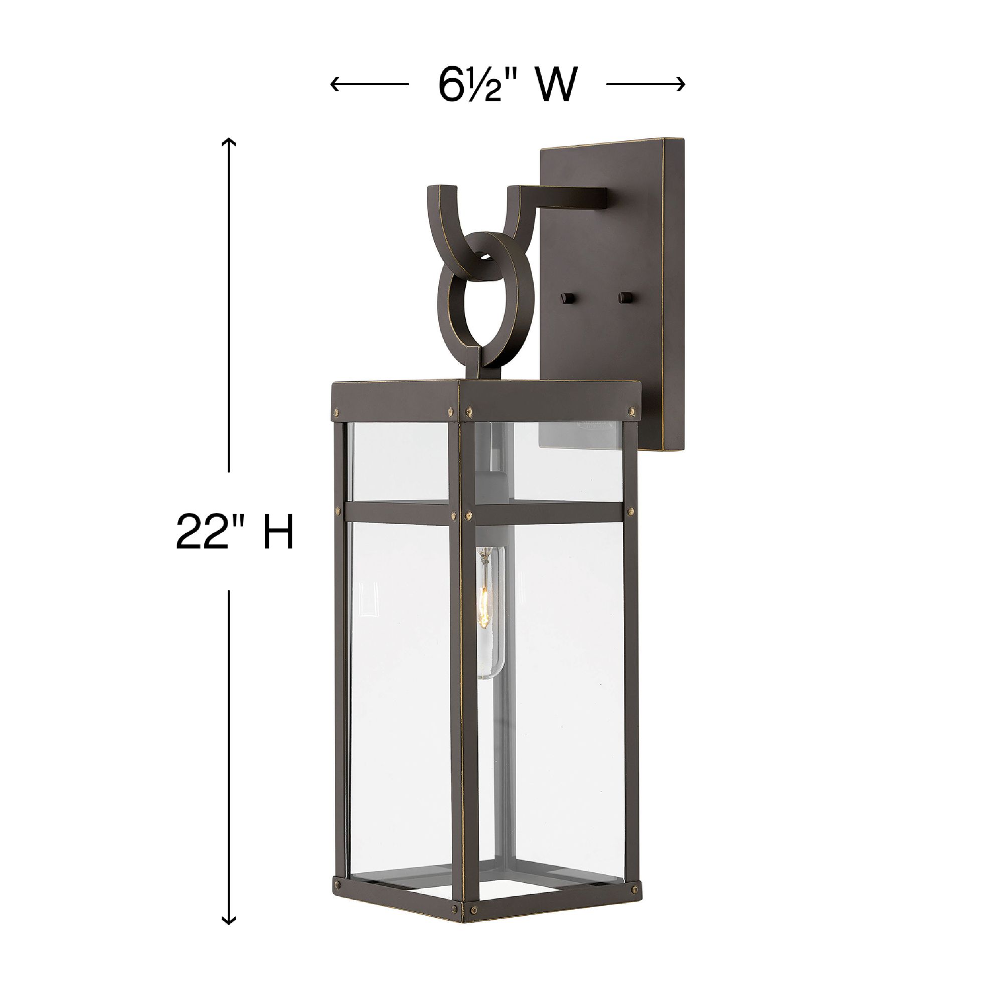 Image 4 Hinkley Porter 22" High Oil-Rubbed Bronze Outdoor Wall Light more views