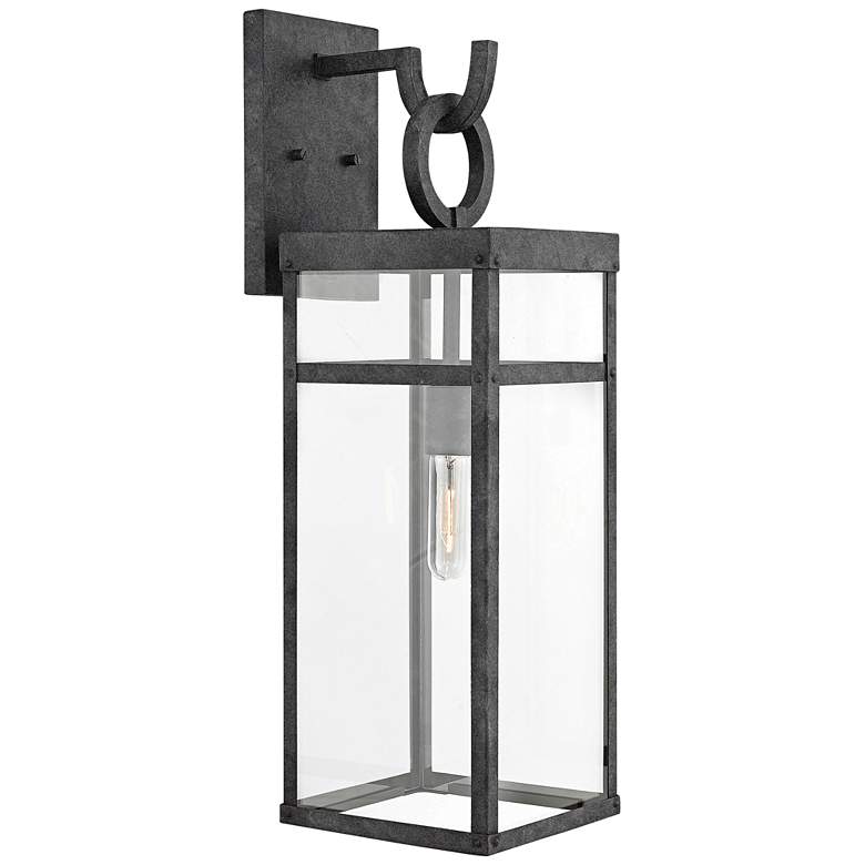 Image 2 Hinkley Porter 25" High Aged Zinc Outdoor Wall Light