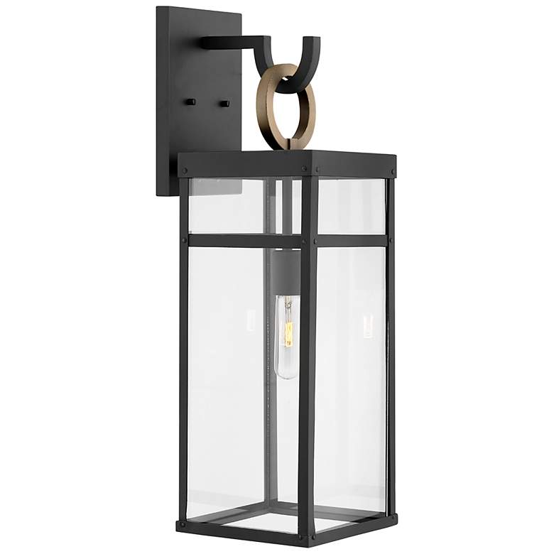 Image 1 Hinkley Porter 25" High Black LED Outdoor Wall Light