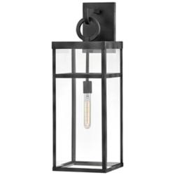 Hinkley Porter 29" Black Outdoor Lantern Wall Light with LED Bulb