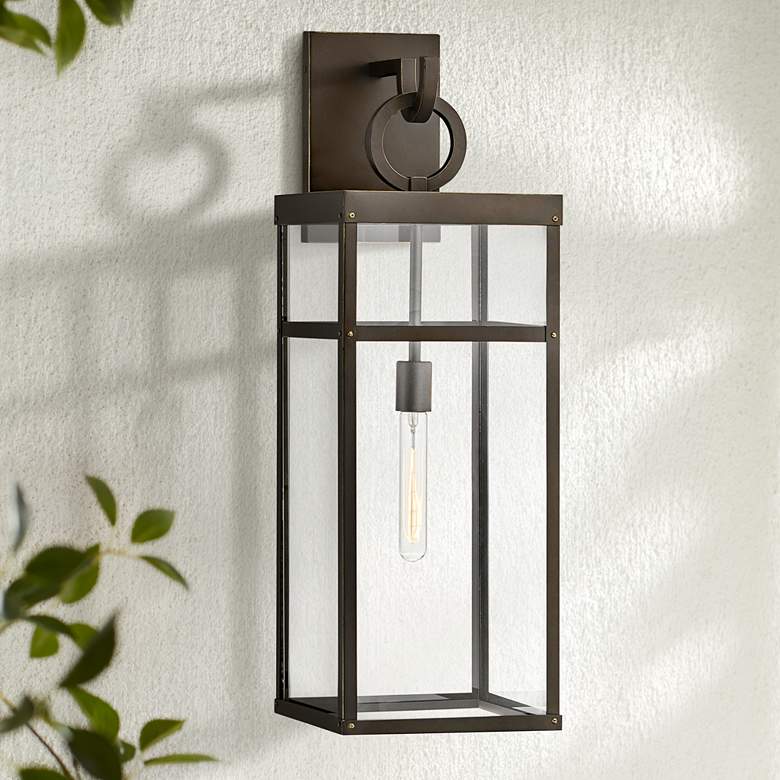 Image 1 Hinkley Porter 29" High Oil-Rubbed Bronze Outdoor Wall Light