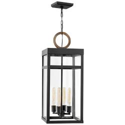 Hinkley Porter 31 1/4" High Black 4-Light LED Outdoor Hanging Light