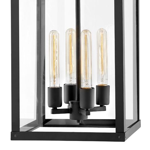 Image 5 Hinkley Porter 31 1/4" High Black 4-Light LED Outdoor Hanging Light more views