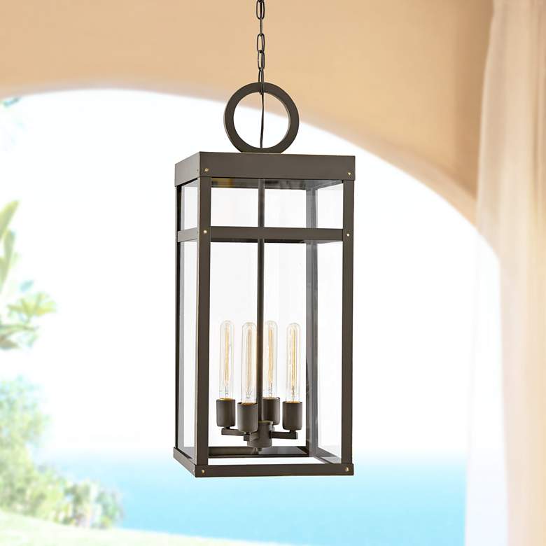 Image 1 Hinkley Porter 31 1/4" High Oil-Rubbed Bronze Outdoor Hanging Light