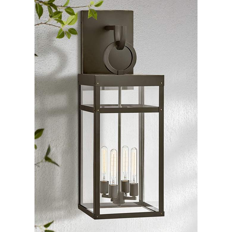 Image 1 Hinkley Porter 35 1/4"H Oil-Rubbed Bronze Outdoor Wall Light