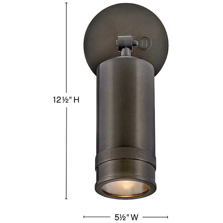Image 3 Hinkley Pratt 12 1/2" High Black Oxide Outdoor Wall Light more views