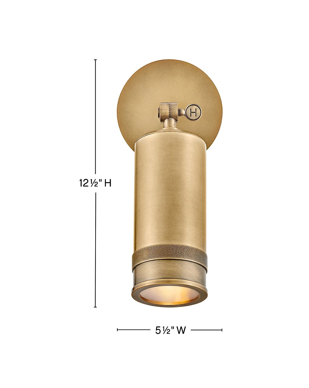 Hinkley Pratt 12 1/2" High Heritage Brass Outdoor Wall Light