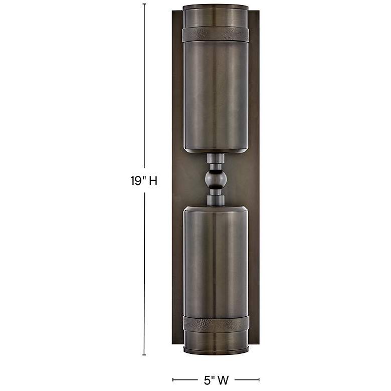 Image 3 Hinkley Pratt 19"H Black Oxide 2-Light Outdoor Wall Light more views