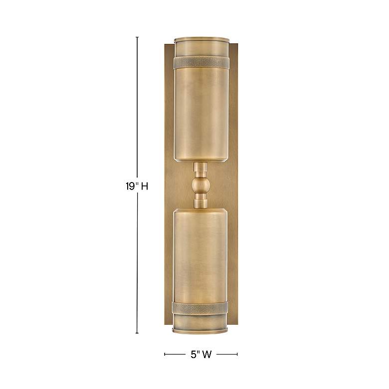 Image 3 Hinkley Pratt 19"H Heritage Brass 2-Light Outdoor Wall Light more views