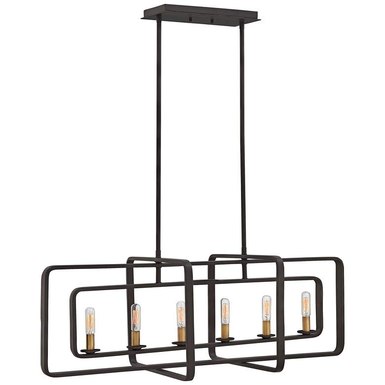 Image 2 Hinkley Quentin 36" Wide Buckeye Bronze Kitchen Island Light Pendant