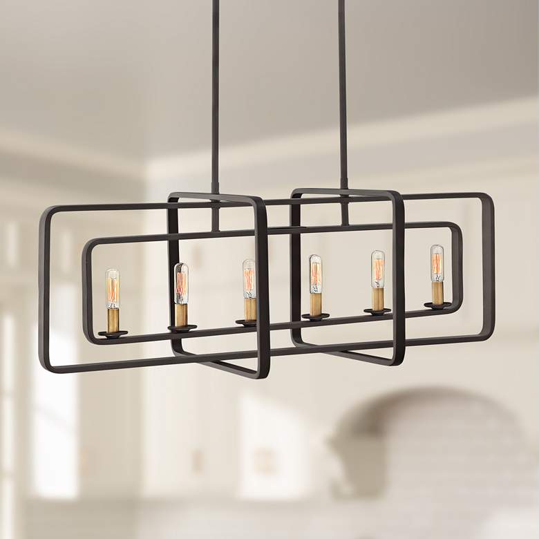 Image 1 Hinkley Quentin 36" Wide Buckeye Bronze Kitchen Island Light Pendant