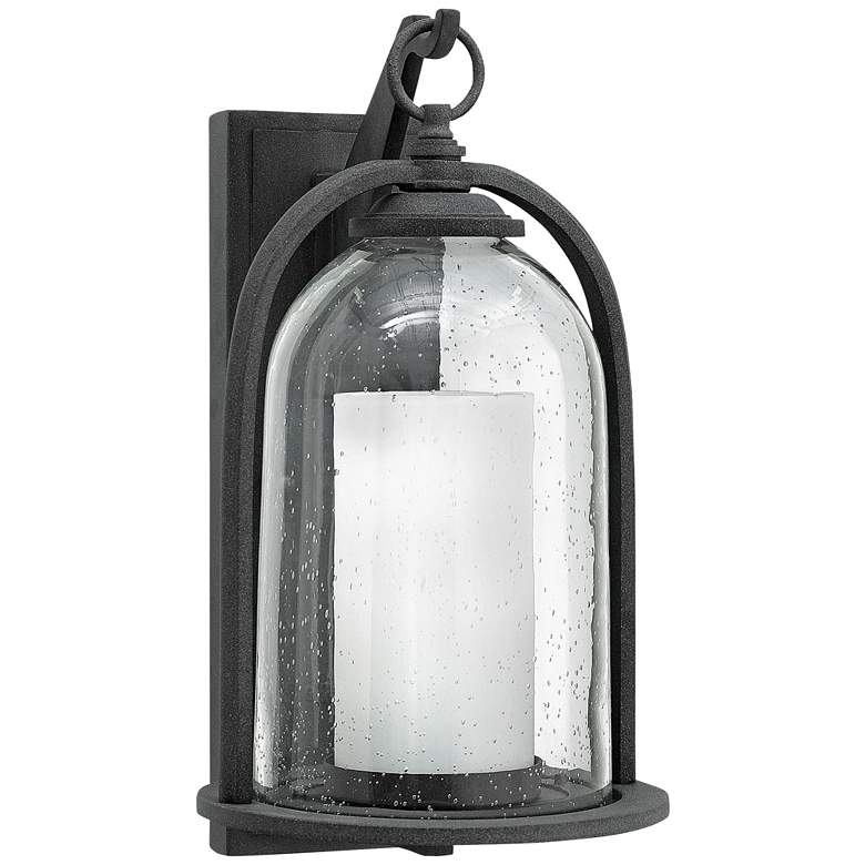 Image 1 Hinkley Quincy 16 3/4 inch High Aged Zinc Outdoor Wall Light