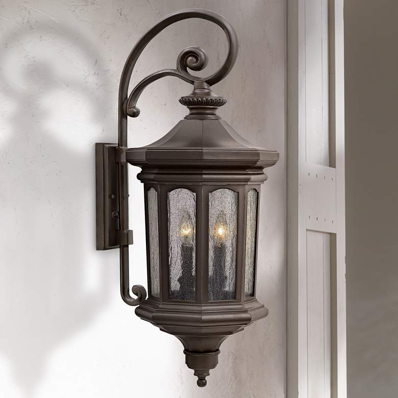 Image 1 Hinkley Raley 11 3/4 inchW Oil-Rubbed Bronze Outdoor Wall Light