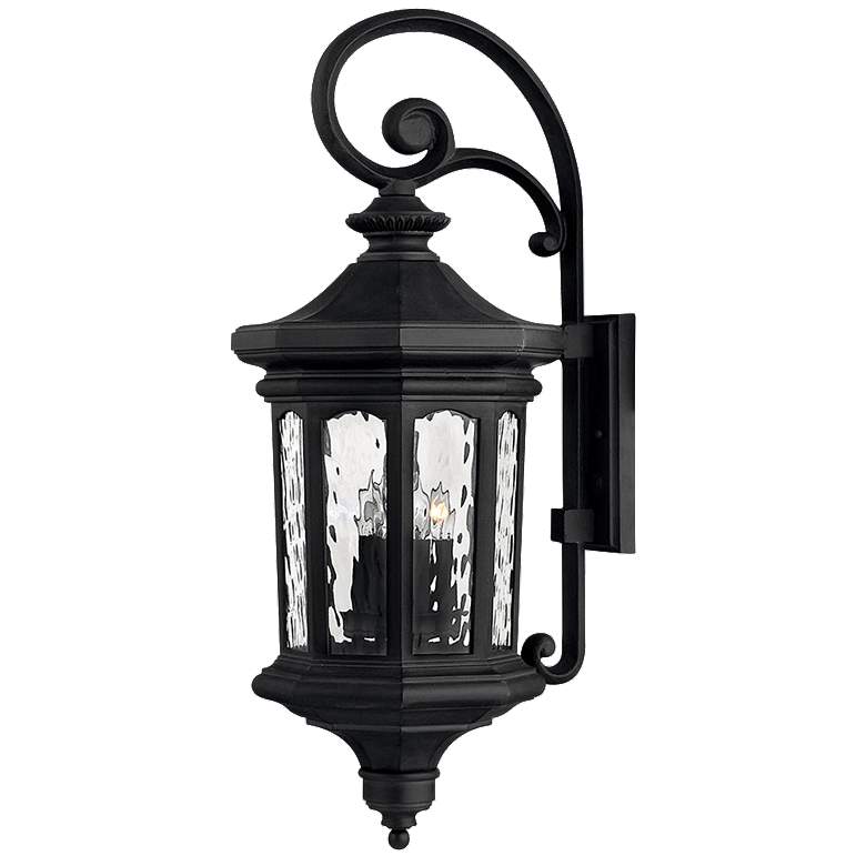 Image 1 Hinkley Raley 31 1/2 inch Black Finish Traditional Outdoor Wall Light