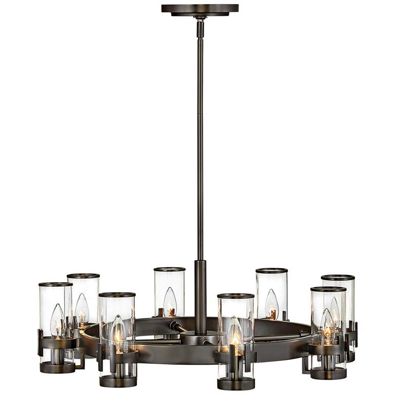 Image 2 Hinkley Reeve 27" Wide Black Oxide 8-Light Ring Chandelier