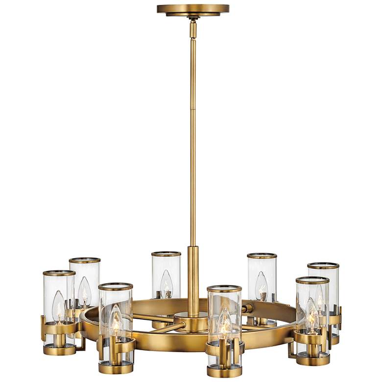 Hinkley Reeve 27&quot;W Heritage Brass 8-Light Ring Chandelier