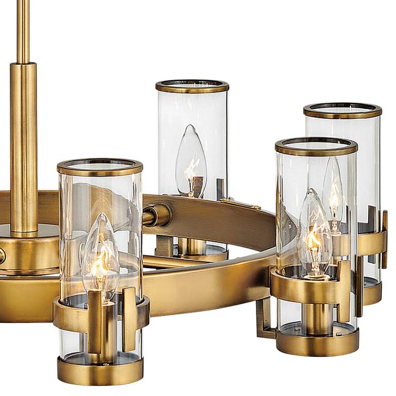 Image 3 Hinkley Reeve 27"W Heritage Brass 8-Light Ring Chandelier more views