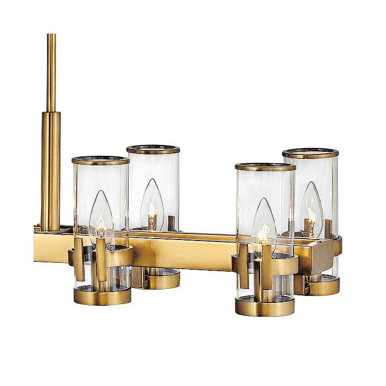 Image 3 Hinkley Reeve 46" Heritage Brass 12-Light Linear Island Chandelier more views