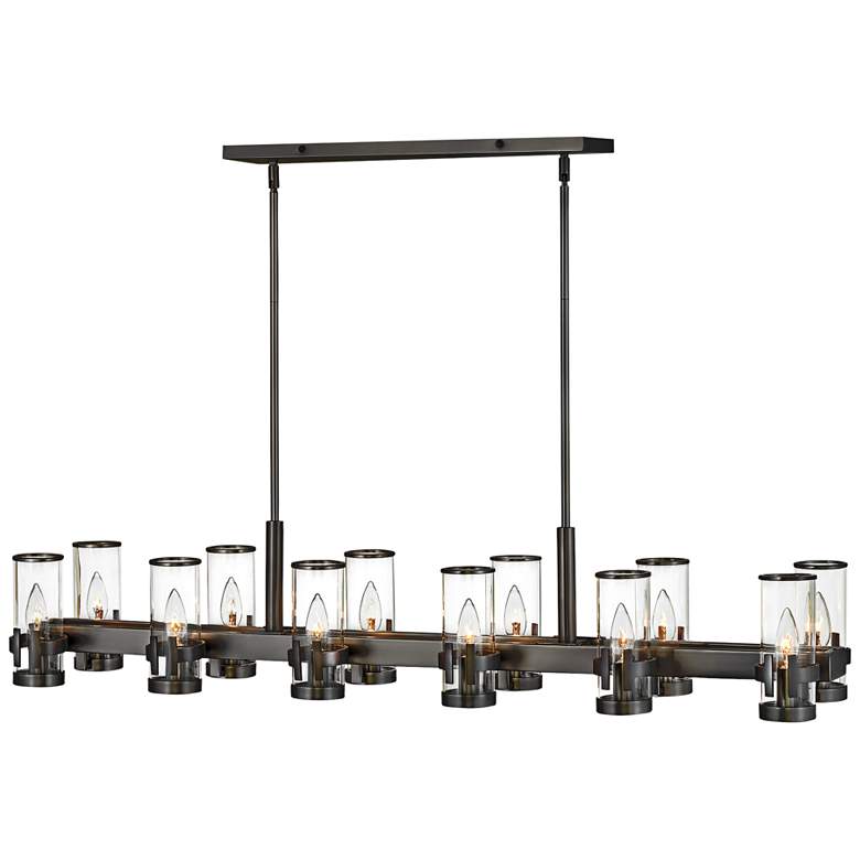 Image 2 Hinkley Reeve 46" Wide Black Oxide 12-Light Island Chandelier