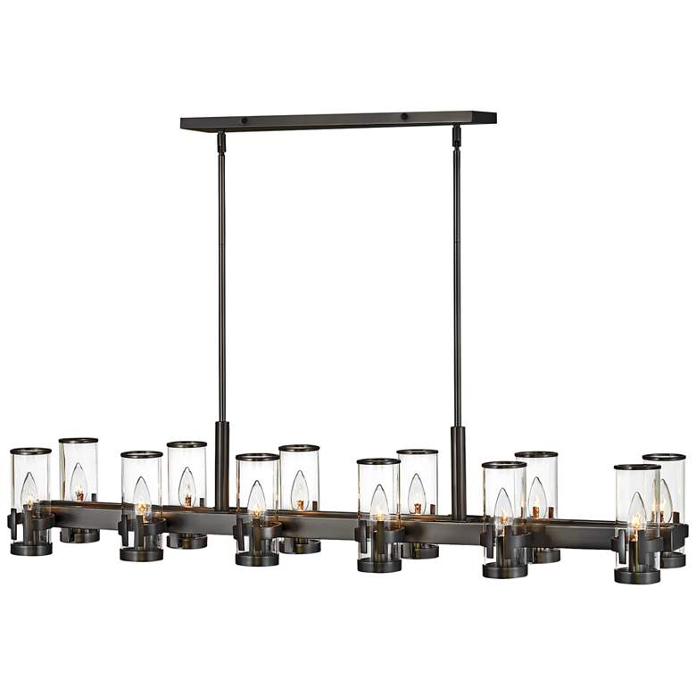 Image 2 Hinkley Reeve 46 inch Wide Black Oxide 12-Light Island Chandelier