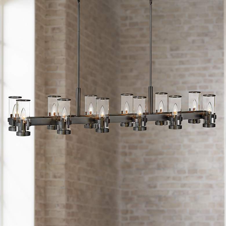 Image 1 Hinkley Reeve 46 inch Wide Black Oxide 12-Light Island Chandelier