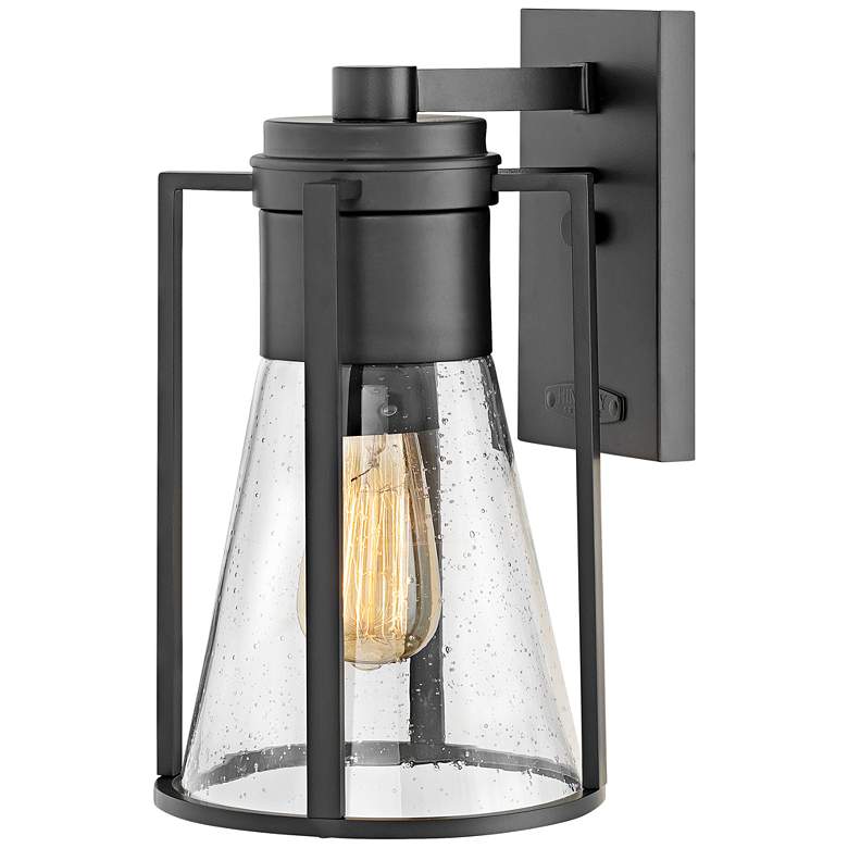 Image 1 Hinkley Refinery 12 3/4" High Black Outdoor Wall Light