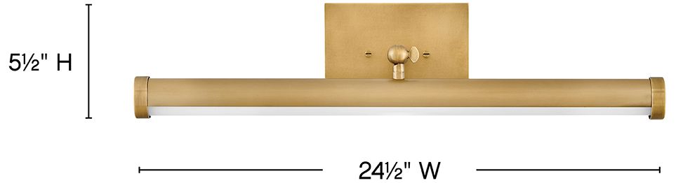 Hinkley Regis 24 1/2" Wide Heritage Brass LED Bath Light