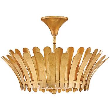 Hinkley Reina 20" Wide Distressed Brass Ceiling Light