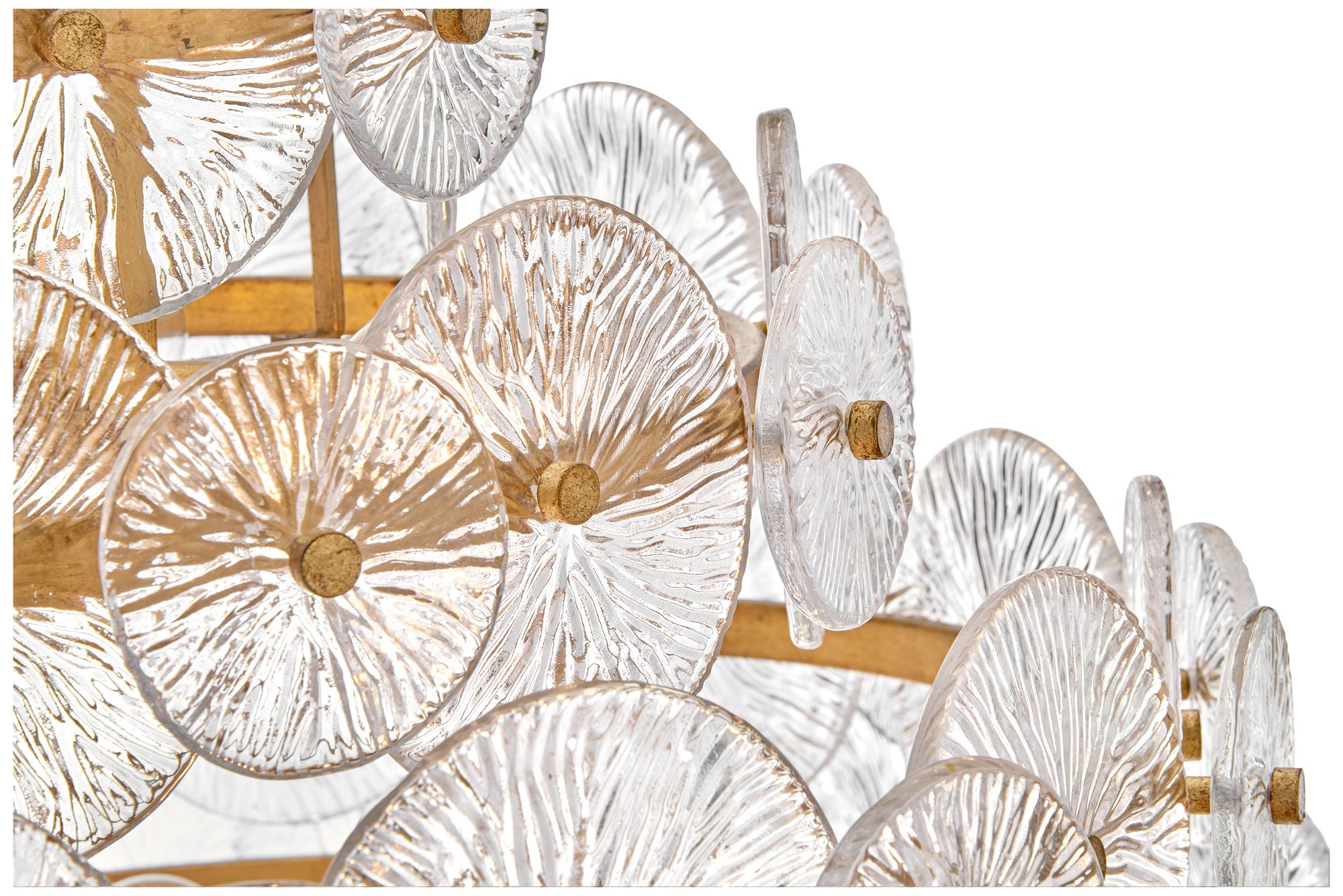 Image 5 Hinkley Rene 28 1/2" Distressed Brass Clear Glass Chandelier more views