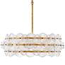 1_Hinkley Rene 30 1/2"W Distressed Brass 6-Light Chandelier