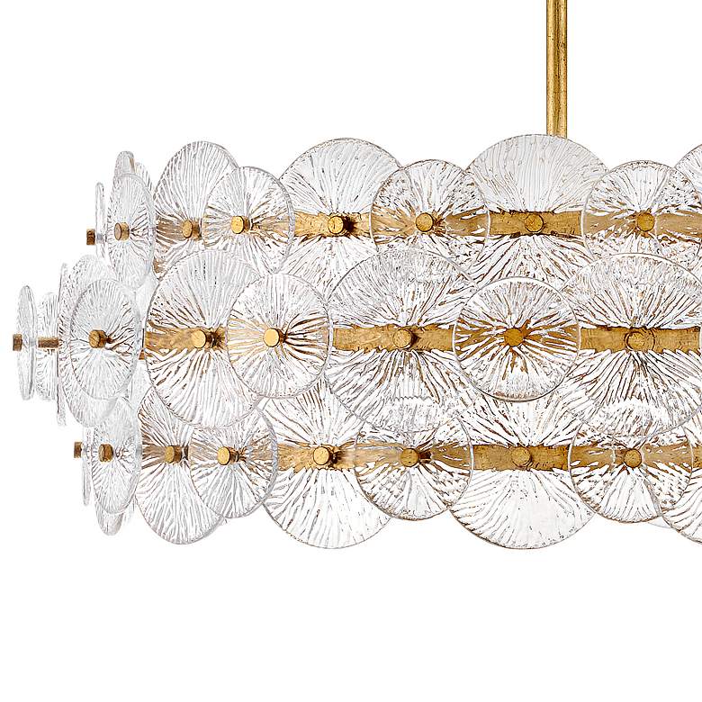 Image 2 Hinkley Rene 30 1/2"W Distressed Brass 6-Light Chandelier more views
